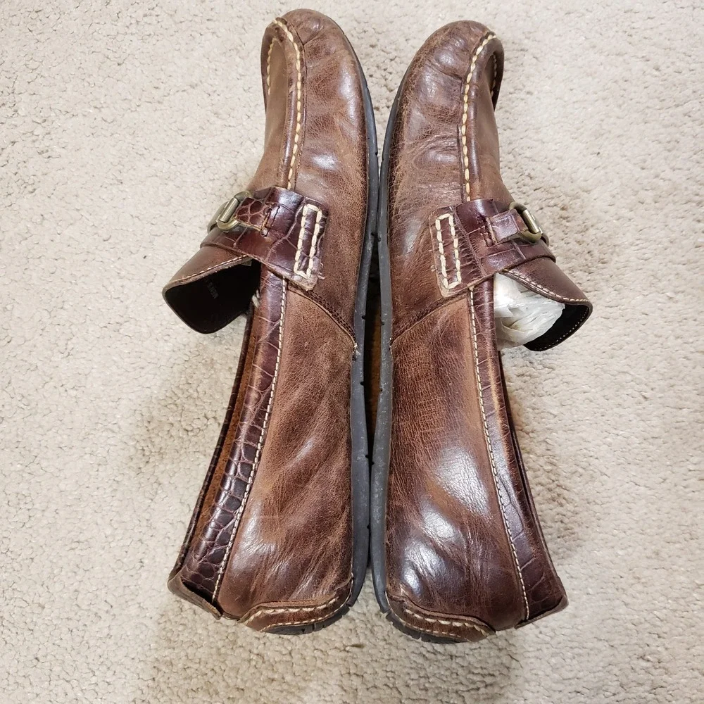 COLE HAAN Mens Shoes Size 10.5M Brown Leather Driving Moccasin Loafers Horse Bit